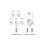 Sturdy Wireless Remote Control Sockets, 5-piece Kit 30-meter Remote Control Compatible with Most Devices 1