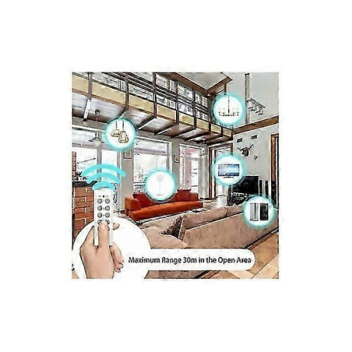 Sturdy Wireless Remote Control Sockets, 5-piece Kit 30-meter Remote Control Compatible with Most Devices 1
