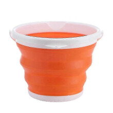 Efficient Portable Bucket Foldable Water Container for Outdoor Fishing Orange