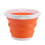 Secchio portatile pieghevole ed efficiente per la pesca all'aperto, colore arancione. 1