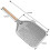 Efficient Perforated Pizza Peel, Anodized Aluminum Pizza Spatula, Rectangular Pizza Turner - Silver Wood 2