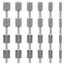 Kit robusto para escultura em pedra com broca diamantada para Dremel, grão 50, conjunto de polimento com 24 peças, compatível com...