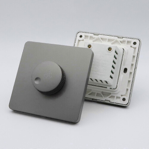 220V Plafondventilator Snelheidsregelaar Wanddimmer Traploos Wit 2