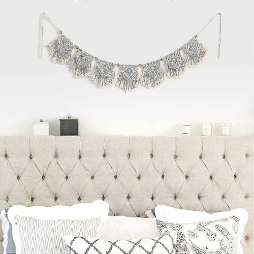 Arazzo decorativo da parete in macramè resistente ed elegante, 19 x 100 cm. 2