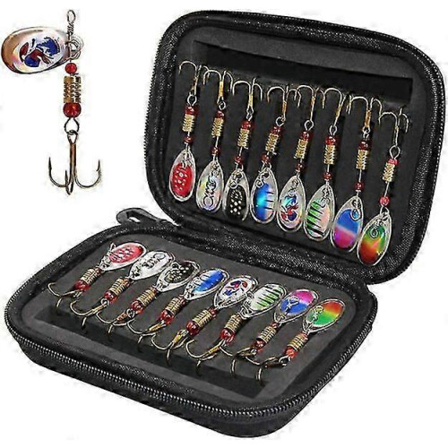 Kit de pesca com 16 peças, adequado para pesca em água doce e salgada.