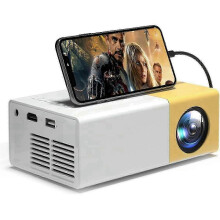 Compatível com mini projetores, multi-interface e portátil, 400-600 lúmens para crianças, suporta 1080P