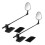 Bicycle Helmet Rearview Mirrors, 2PCS, Adjustable, Light Stable, Durable and with Clear Vision 2
