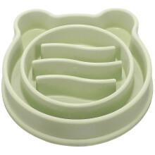 Tigela de alimentação lenta para cães, ideal para treinamento de filhotes - Leve, verde, 25x23x4,5cm