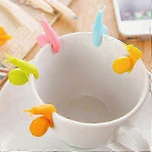 Snail-Shaped Silicone Tea Sack Holders for Cups 6 Pieces 1