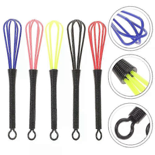 Compatible with Mini Whisks, 5 Pcs Egg Beating Paste Work Hair Color Mini Whisks, 18.5x3x3cm 2