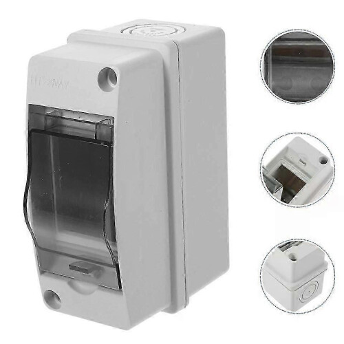 Durable Distribution Protective Box, 2 Pack DC Din Breaker Enclosure, ABS PC IP65 Electric Box 2