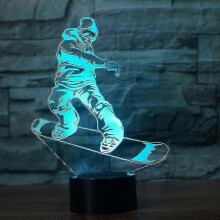 Sturdy 3D Ski Night Lightweight Eco-friendly Materials, 3D Illusion, Flexible and Flicker-free