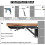 2 Pcs Heavy Duty Folding Shelf Brackets - 16" Metal Collapsible Hinge for DIY Wall Table 3