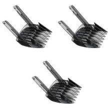 Sturdy Hair Styling Combs, 3-piece Kit 7 - 24mm Black Plastic, Suitable for Models Such As HC7460