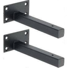 Wandhalterung aus Edelstahl für schwebende Regale, Metallhalterung, robuste Ausführung, 2er-Pack