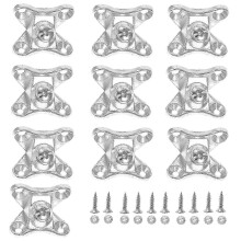 10 Set S Silver Furniture Corner Braces 3.4X2.2X2CM Right Angle Brackets