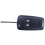 Foldable Shell for Remote Control Key, Double Buttons, Plastic & Metal Materials, Black 2