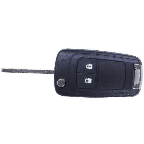 Foldable Shell for Remote Control Key, Double Buttons, Plastic & Metal Materials, Black 1