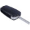 Foldable Shell for Remote Control Key, Double Buttons, Plastic & Metal Materials, Black 3