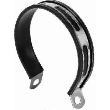 Moto Exhaust Silencer Tube Mount Clamp, Suitable for Most Models, Stainless Steel and Rubber Materials