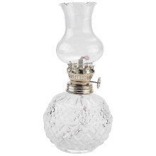 Lampada a olio per interni efficiente, paralume in vetro trasparente, facile da riempire e pulire, adatta all'uso interno durante tutto l'anno.