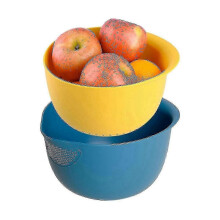 Sturdy Rice Strainer and Kitchen Water Filter Basket Kit Polypropylene Material, Blue, Multifunctional and Easy to Clean
