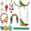 Jouets pour oiseaux, balançoire pour perroquet à mâcher 1