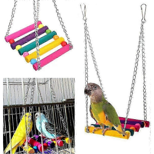 Jouets pour oiseaux, balançoire pour perroquet à mâcher 2
