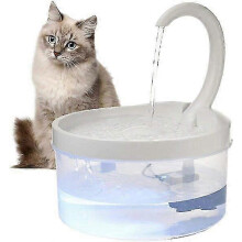 Bebedouro para gatos com sistema de filtragem múltipla e reservatório transparente, design silencioso.