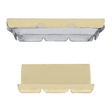 Auvent robuste et compatible avec siège de balancelle imperméable, avec toile 210D remplaçable, pour chaise longue d'extérieur trois places.