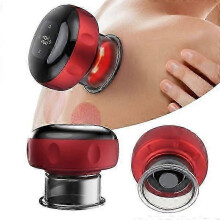 Massageador elétrico robusto com ventosas promove a circulação sanguínea. Aparelho de fisioterapia para uso doméstico.