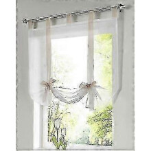 Store romain à panneau unique avec nœud décoratif 140x140cm, rideau occultant léger pour intérieur