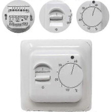Floor Heating Thermostat, 16A Mechanical Knob Control, IP20 Protective 5-40, 220V Embedded Electrical Heating Thermostat