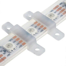 Durable LED Lightweight Strip Clips Waterproof 10mm Wide with Screws and Cable Ties for Cabinet Bookshelf LED Lightweight Strip