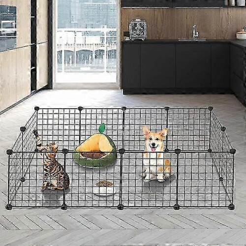 Pet Fence, DIY Foldable, 6-Piece Kit Transparent Panel Small Animal Enclosure 2