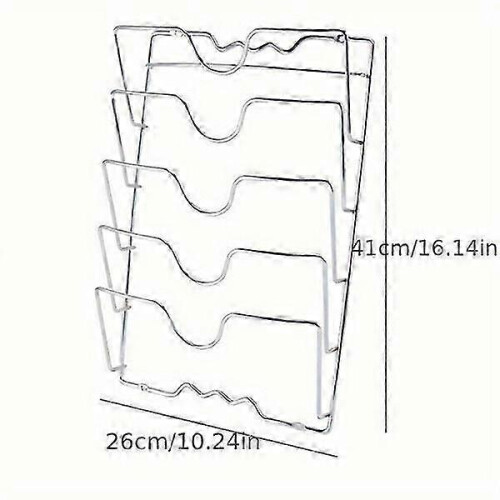 Reliable Pot Lid Storage Rack Space Saving 1 Piece Restaurant Wall-mounted Shelf 2