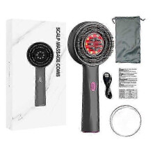 Pente elétrico para couro cabeludo com ponta massageadora para remover sujeira, carregamento tipo C de 5 W, pente massageador para uso doméstico.