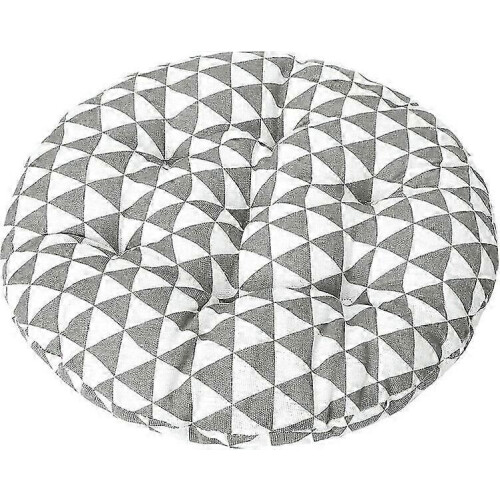 Robusto cuscinetto in cotone e lino spesso, diametro 40 cm, ideale per divano, pavimento e bovindo.