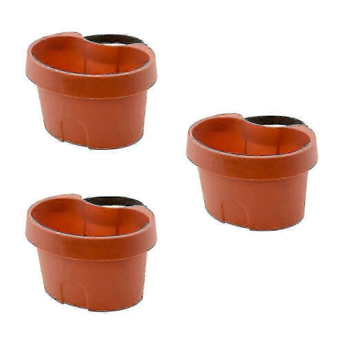 Wandmontierte Blumentöpfe, 3er-Pack, Kunststoff, platzsparend 2