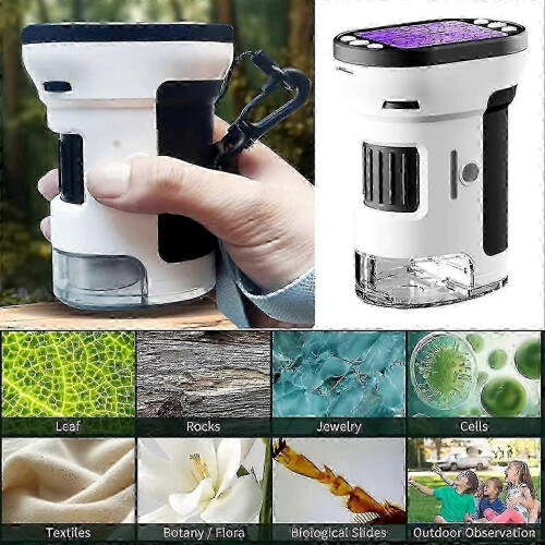 Sturdy Handheld Microscope 3 in 1 Microscope Camera Telescope ABS Material White Children's Observation Microscope 2
