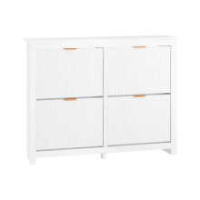 SoBuy 4-Drawer Shoe Cabinet White
