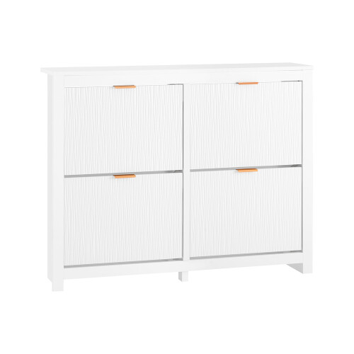 SoBuy 4-Drawer Shoe Cabinet White
