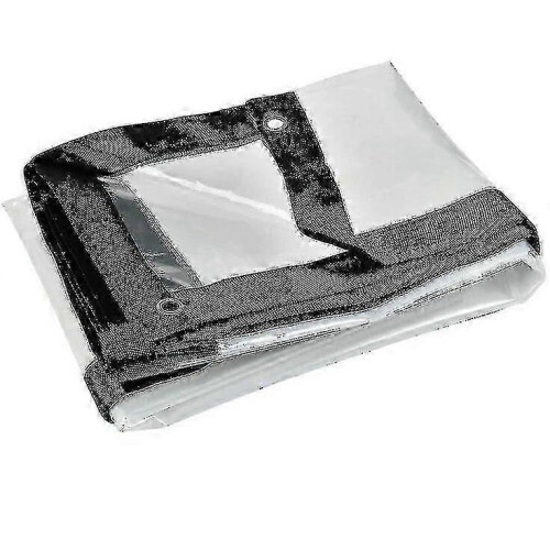 Bâche transparente imperméable, perforée et pliable, adaptée à de multiples usages. 1