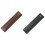 2 Pcs Genuine Leather Pen Pouch Holder Case with Snap Button for Rollerball, Black & Brown 1