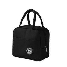Sac à lunch isotherme, imperméable et réutilisable, noir, pour adulte et étudiant.