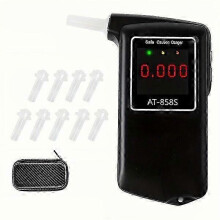 Sturdy Alcohol Tester Automatic Shutdown Energy Saving LCD Large Screen Multi Person Hygienic Breath Tester