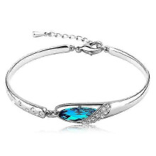 Reliable Crystal Silver Plated Bracelet, Fashion Jewelry with Artificial Crystal, Electroplated