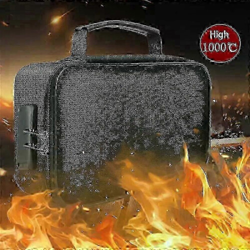 Reliable Fireproof File Sack with Multi-layer Document Organizer and Lock Silver Gray or Black for Home and Office Important Data