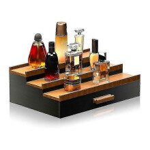 Kosmetikaufbewahrungsbox aus Holz mit mehrstufigem Design und versteckten Schubladen, Parfümständer