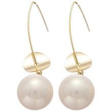 Durable Women's Pearl Earrings, Golden Sequin Elegant Ear Hook Versatile Jewelry